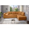 Eckschlafsofa Alvito Goldfarben S: 298x202cm - Goldfarben/Schwarz, MODERN, Textil (298/202cm) - MID.YOU