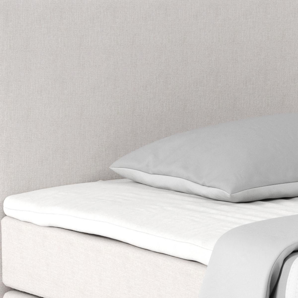 Posteľ Boxspring NERO PL: 140/200 cm, šampanské - piesková/chrómová, Konventionell, kov/textil (140/200cm)