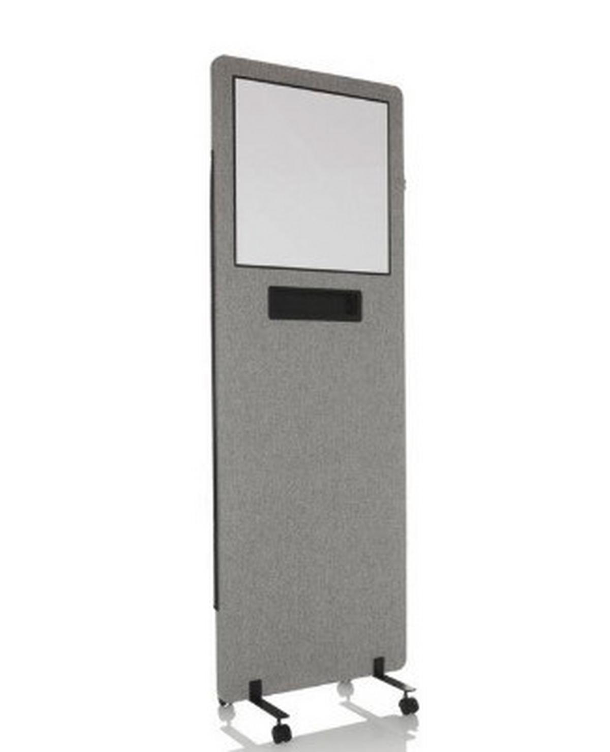 Trennwand Flexmiut Wb - Klar/Hellgrau, Basics, Kunststoff/Textil (60/177/3cm) - MID.YOU