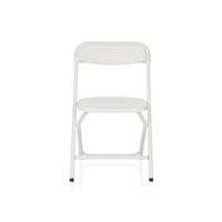 Klappstuhl Tudela Xxl Pro W Weiß B: 51 Cm - Weiß, MODERN, Kunststoff/Metall (51/80/52cm) - MID.YOU