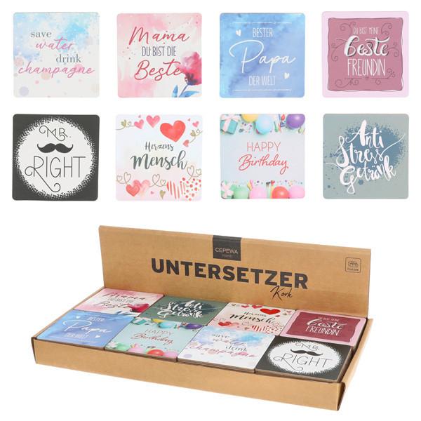 Glasuntersetzer Kork