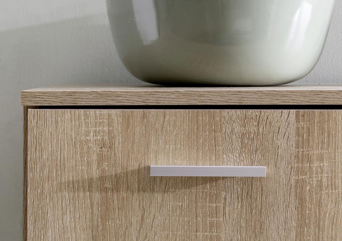 Komoda sonoma dub - barvy dubu/černá, Konvenční, kov/kompozitní dřevo (107/79/35cm) - MID.YOU