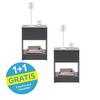 Nachtkästchen Ribe Anthrazit 1 Lade, B: 40 cm - Anthrazit, Basics, Holzwerkstoff (40/48/30cm) - P & B