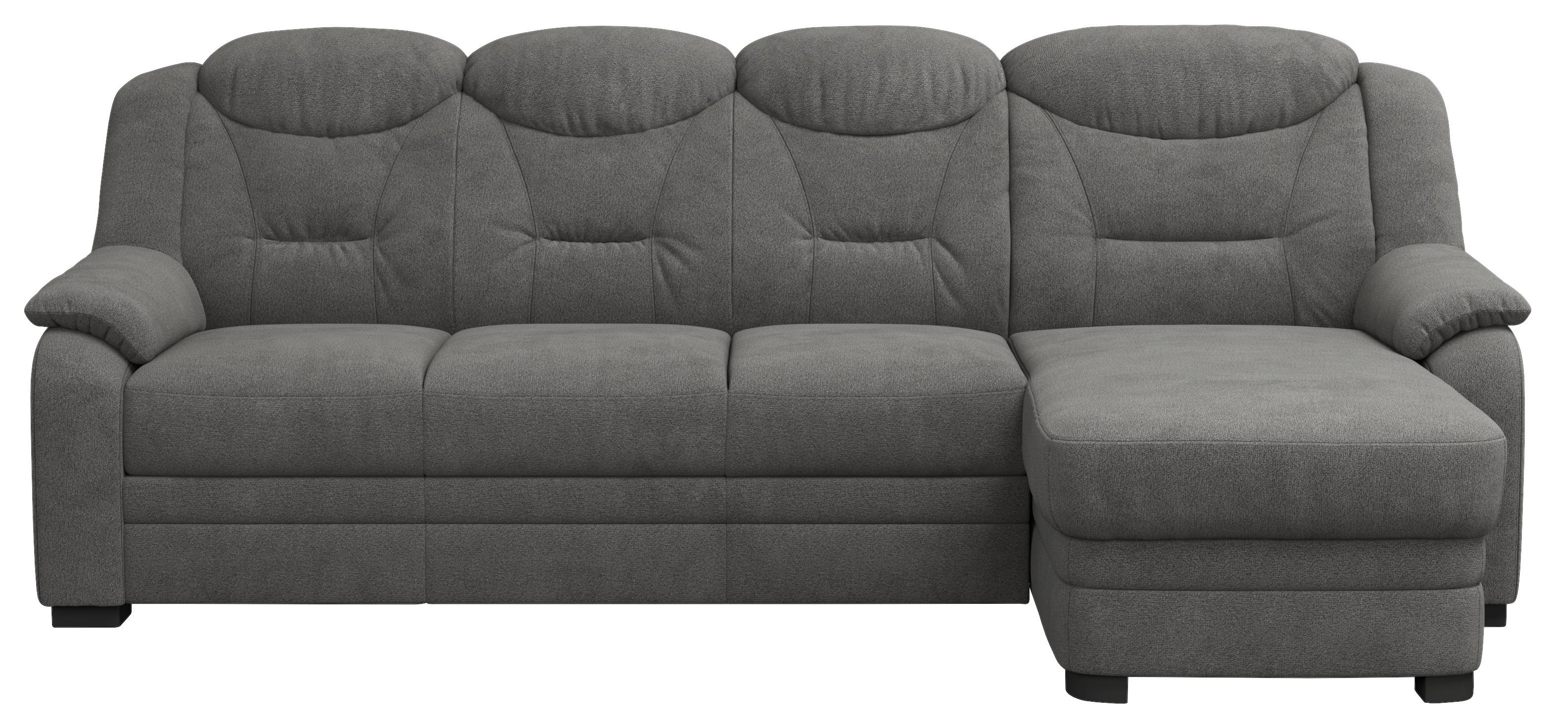 Ecksofa Marcus Anthrazit S: 257x162 cm - Anthrazit/Schwarz, Basics, Textil (257/162cm) - MID.YOU