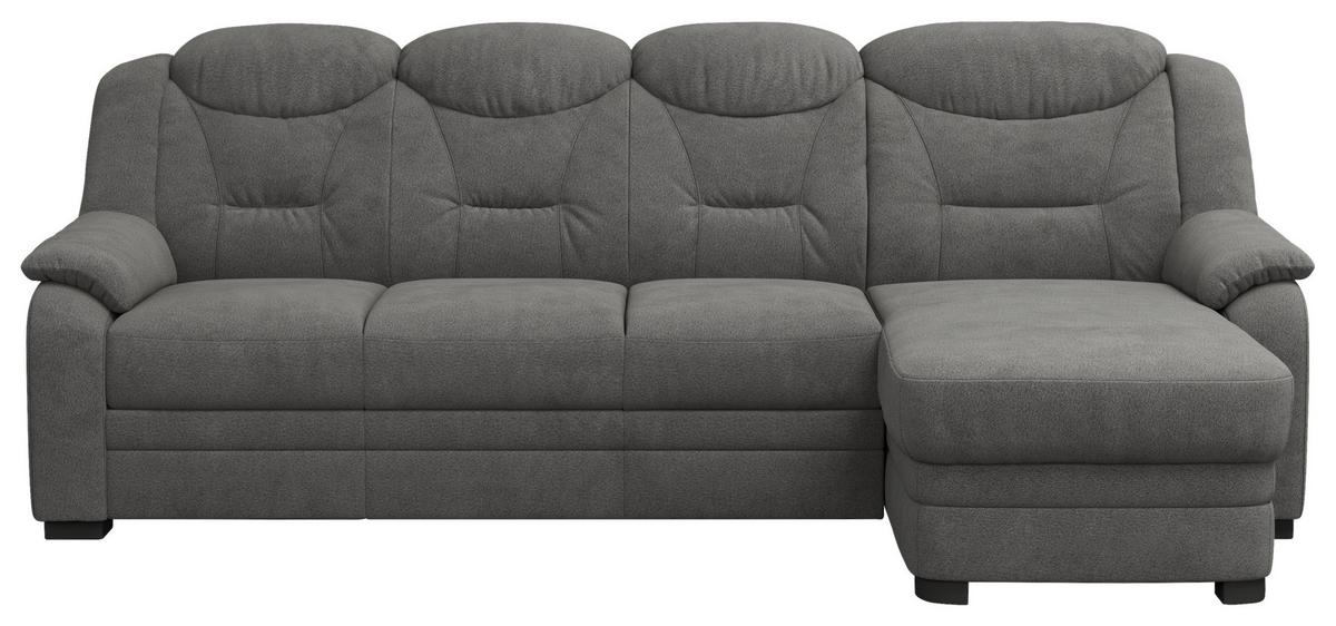 Ecksofa Marcus Anthrazit S: 257x162 cm - Anthrazit/Schwarz, Basics, Textil (257/162cm) - MID.YOU