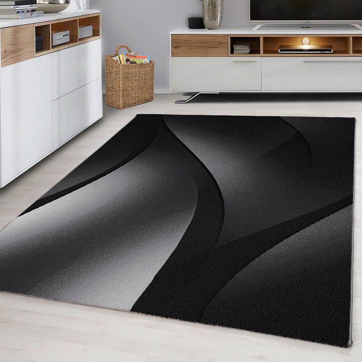 Webteppich Schwarz/Weiß Naturfaser Plus 160x230 cm - Schwarz/Weiß, Design, Textil (160/230cm)