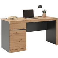 Schreibtisch Turino B: 140 Cm Artisan Eiche Dekor/anthrazit - Anthrazit/Eiche Artisan, MODERN, Holzwerkstoff (140/76,5/59,9cm)