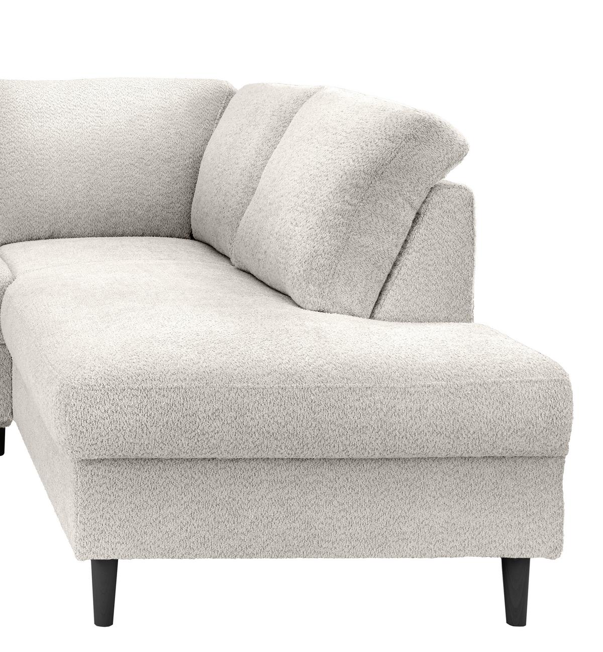 Eckschlafsofa Passione, Weiß S: 242x200 Cm - Schwarz/Weiß, MODERN, Textil (242/200cm) - Livetastic