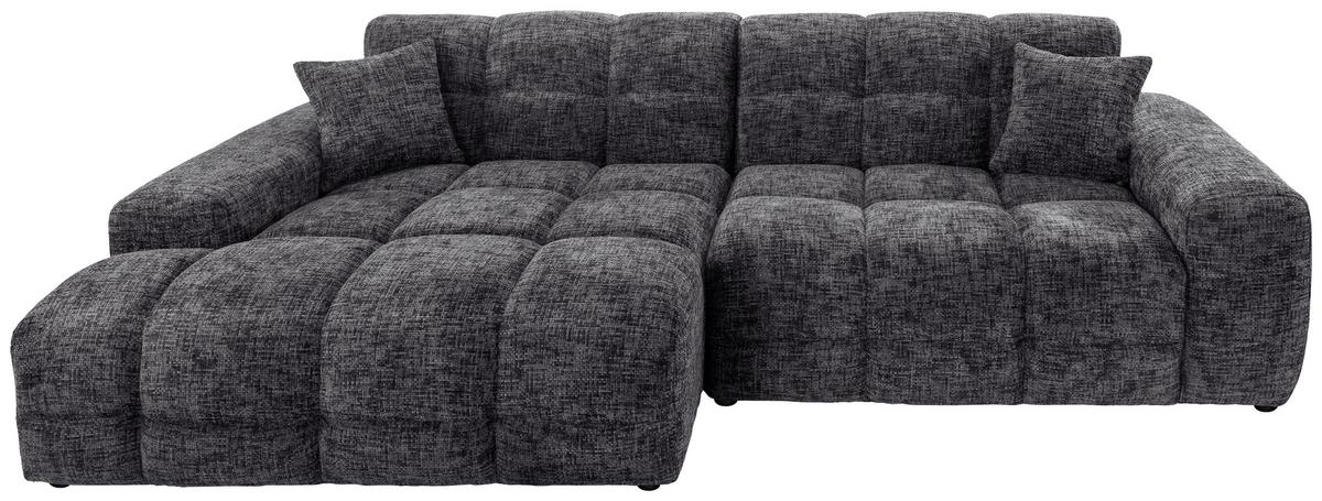 Ecksofa Bosco, Schwarz S: 152x301 cm - Schwarz, MODERN, Textil (152/301cm) - Livetastic