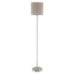 Stehlampe Mariella Taupe mit Textil-Schirm - Taupe/Weiß, KONVENTIONELL, Textil/Metall (28/157.5cm) - James Wood