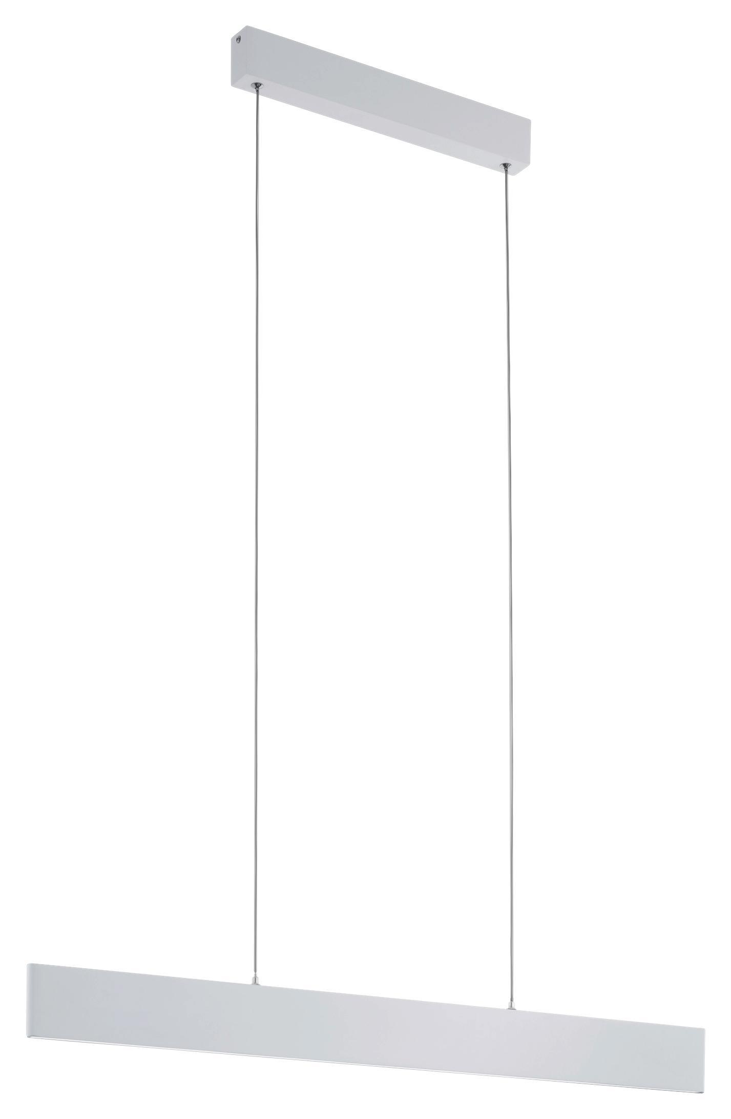 LED-hängeleuchte Climene - Alufarben/Weiß, MODERN, Kunststoff/Metall (95/4,5/150cm)