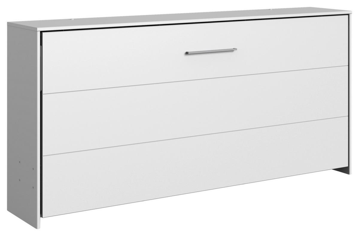 Schrankbett mit Lattenrost 90x200 Juist Weiß - Weiß, KONVENTIONELL, Holz/Holzwerkstoff (90/200cm) - MID.YOU