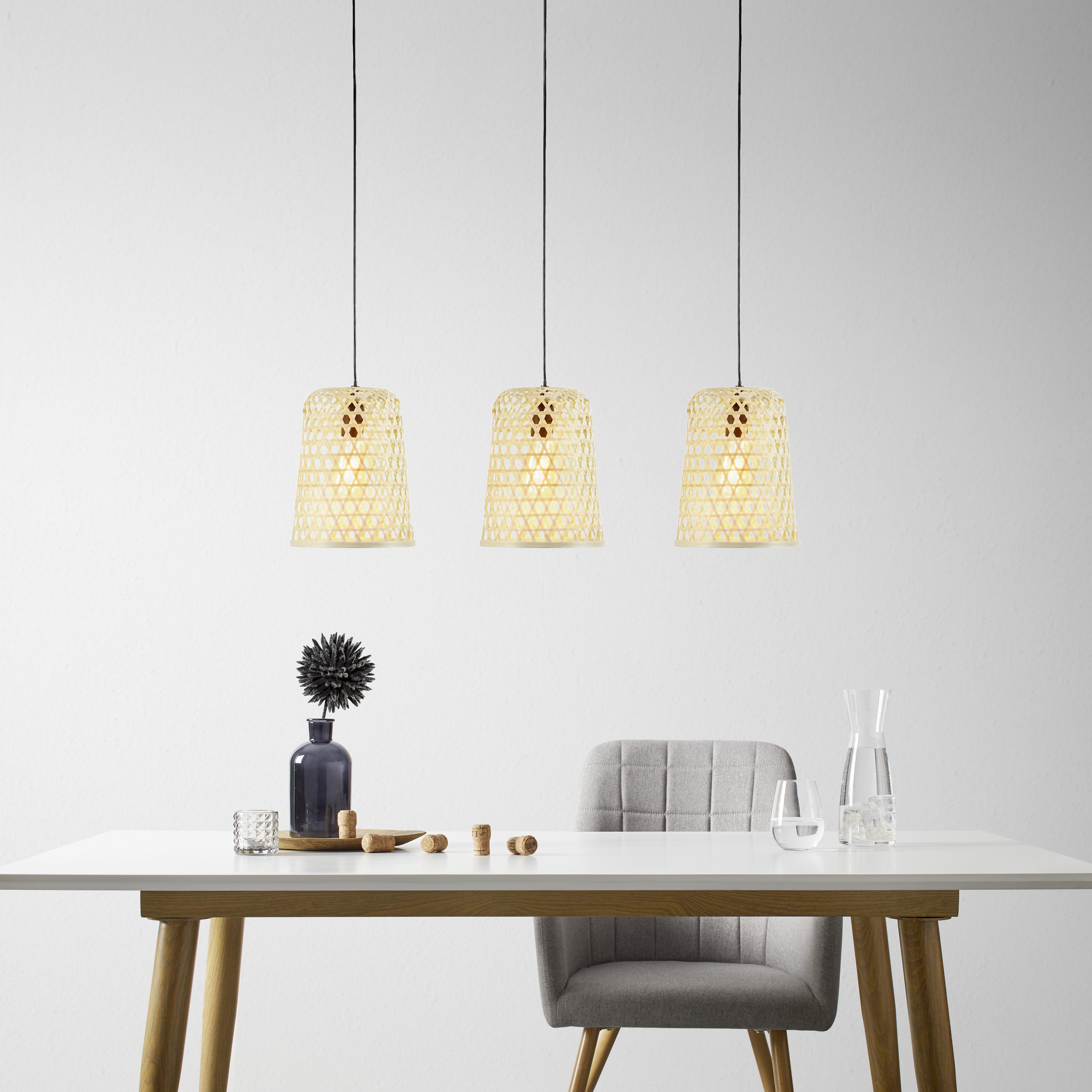 Závesné sviedilo GAIO - prírodná farba, Modern, kov/prírodné materiály (80/21/130cm) - Bessagi Home
