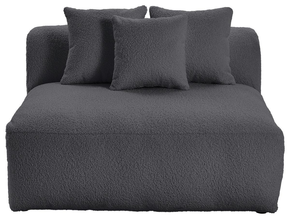 Modul Sofa Bloom 2er-sofa B: 120 Cm Dunkelgrau - Dunkelgrau, Trend, Textil (120/70/122cm) - Livetastic