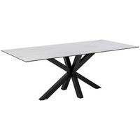 Jídelní stůl HEAVEN 200 - bílá/černá, Konvenční, kov/keramika (200/100/75,5cm) - Livetastic