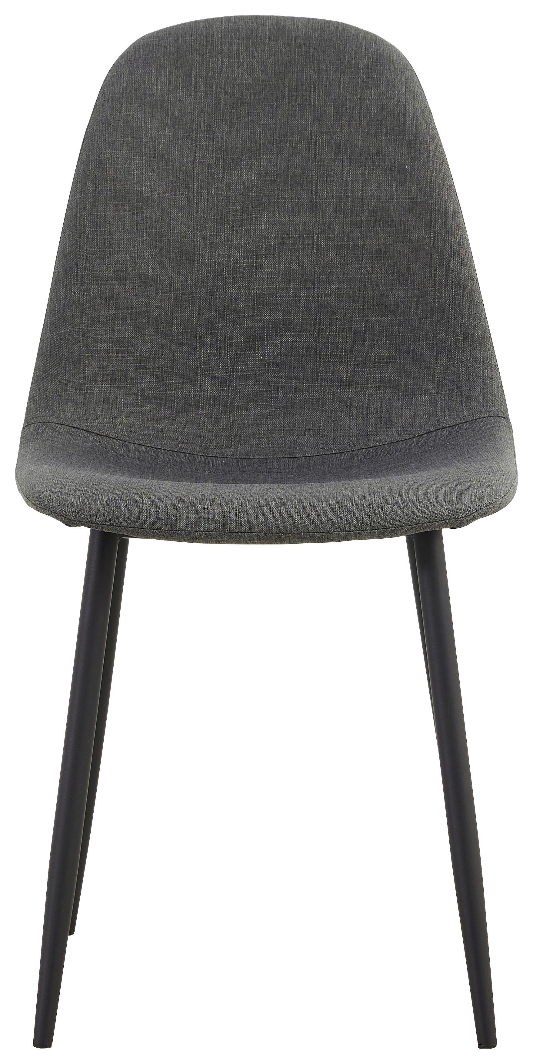Négylábú Szék Elli - fekete/sötétszürke, Konventionell, textil/fém (45/86/54cm)