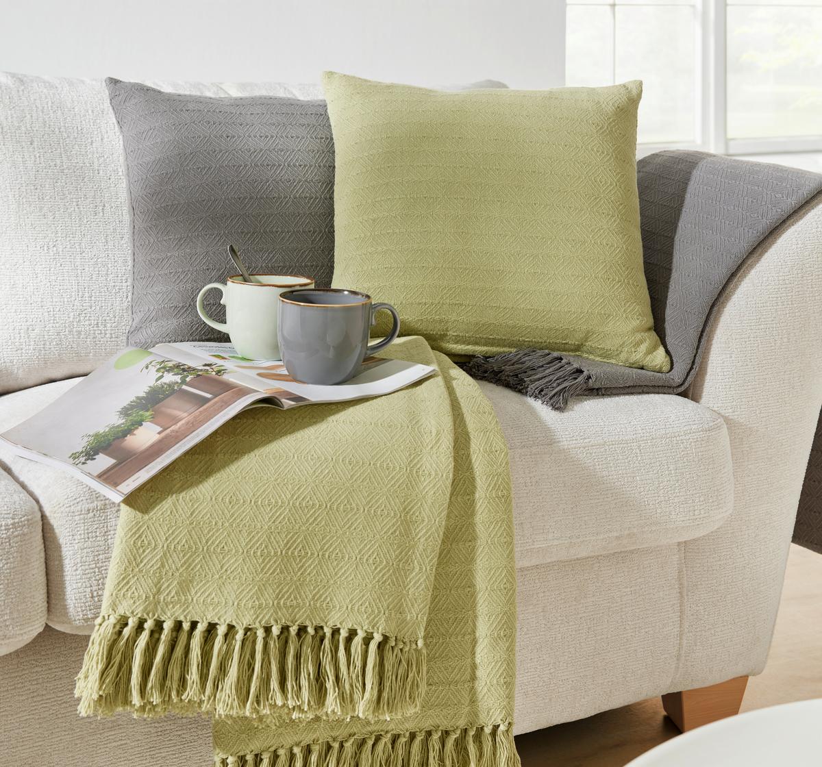Dekorační polštář Tara, 45/45cm, zelená - zelená, Lifestyle, textil (45/45cm) - Mömax