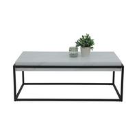 Couchtisch Carlos Grauweiß L: 114 Cm - Grauweiß/Schwarz, Design, Holzwerkstoff/Metall (114/64/42cm) - Livetastic