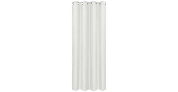 Vorhang Mit Ösen Barnaby 140x245 cm Weiß - Weiß, KONVENTIONELL, Textil (140/245cm) - Ondega