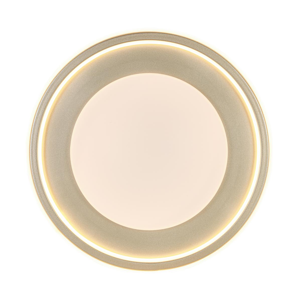 LED-Deckenleuchte Charlin - Champagner/Weiß, Basics, Kunststoff/Metall (40/7cm) - Luca Bessoni