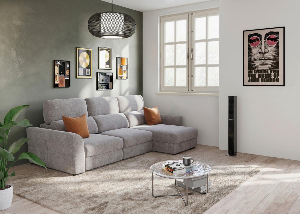 Sarokkanapé Meran Mm901 - taupe, Konventionell, textil (262/216cm)