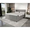 Boxspringbett Mitto mit Topper 180x200 cm - Schwarz/Grau, KONVENTIONELL, Textil/Metall (180/200cm)