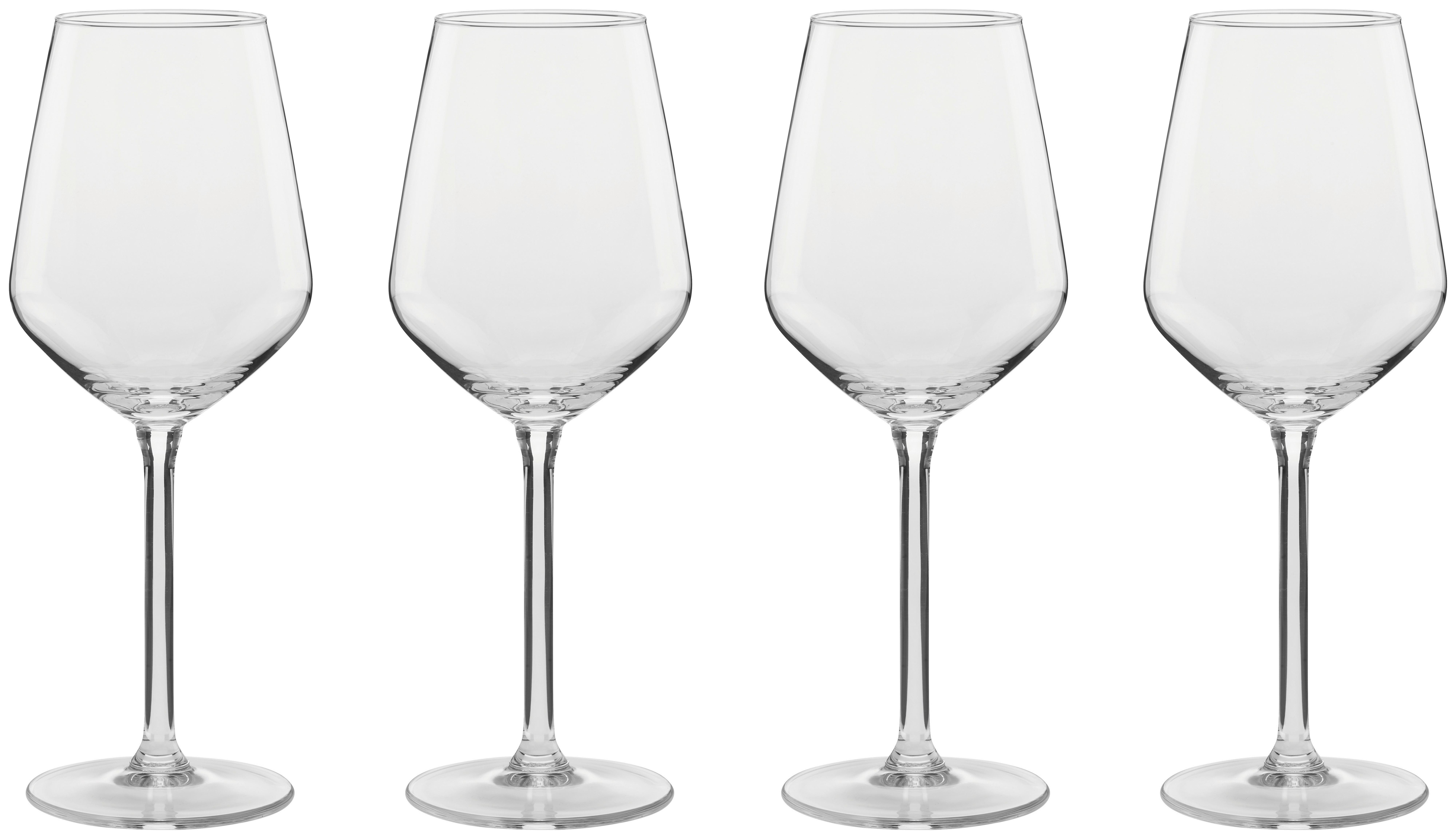 Weißweinglas Iskandar 4er-Set, Je ca. 380 ml - Klar, MODERN, Glas (0,38l) - Luca Bessoni