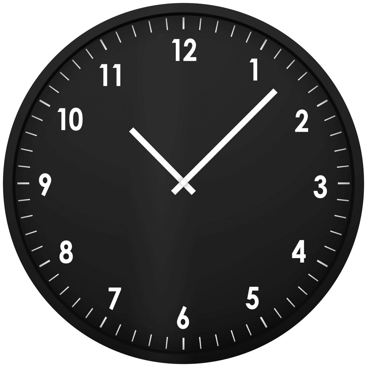 Nástěnné hodiny Kelly, Ø: 50,8cm - bílá/černá, kov/plast (50,8cm) - Premium Living