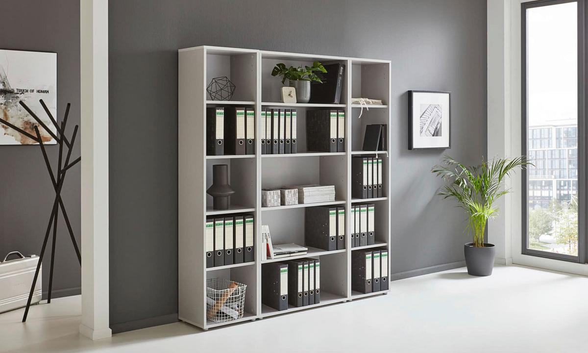 Aktenregal Office Edition Grau B: 172,6cm - Silberfarben/Grau, MODERN, Holzwerkstoff (172,6/185,6/33cm) - MID.YOU