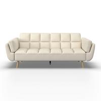 Rozkladacia pohovka CORA, krémová, max. 360 kg - krémová/prírodná farba, Modern, drevo/textil (214/92/81cm) - Bessagi Home