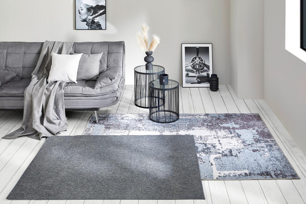 PLOCHO TKANÝ KOBEREC EDESSA 2 - sivá/krémová, Modern, textil (120/170cm) - Mömax