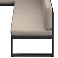 Loungegarnitur 5-Tlg Genf Metall/Textil/Glas mit Kissen - Hellgrau/Grau, MODERN, Glas/Textil (213/136cm) - Beldano