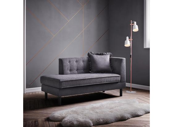 Chaiselongue Viola - tmavosivá, Moderný, kov/drevo (157/74/71cm) - Modern Living Chaiselongue Viola - tmavosivá, Moderný, kov/drevo (157/74/71cm) - Modern Living