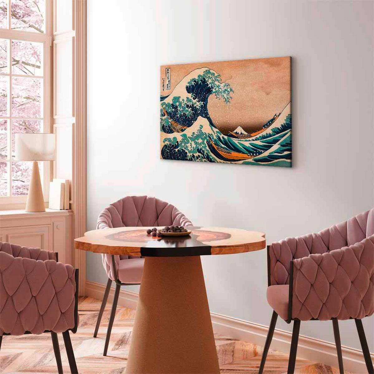 Leinwandbild Blau Beige B: 60 Cm - Blau/Beige, Basics, Holzwerkstoff/Textil (60/40/1.2cm) - artgeist