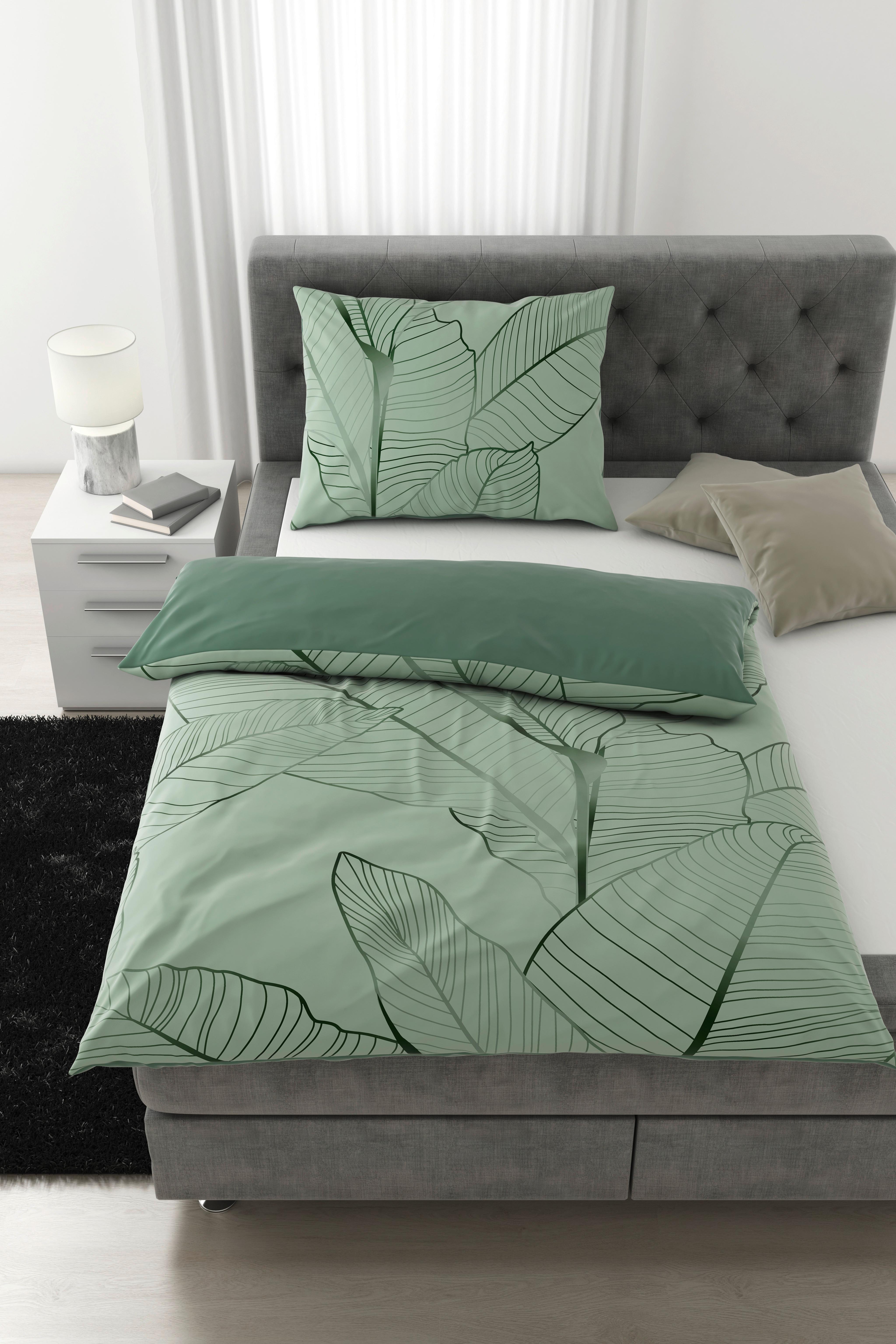 Posteľná Bielizeň Paloma Wende, 140/200cm - zelená, Moderný, textil (140/200cm) - Premium Living