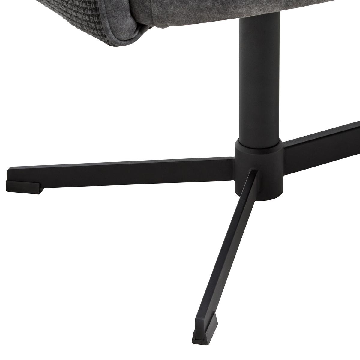 SEDACÍ LAVICE VALLETTA - černá/antracitová, Moderní, kov/textil (170/85/61cm) - Premium Living