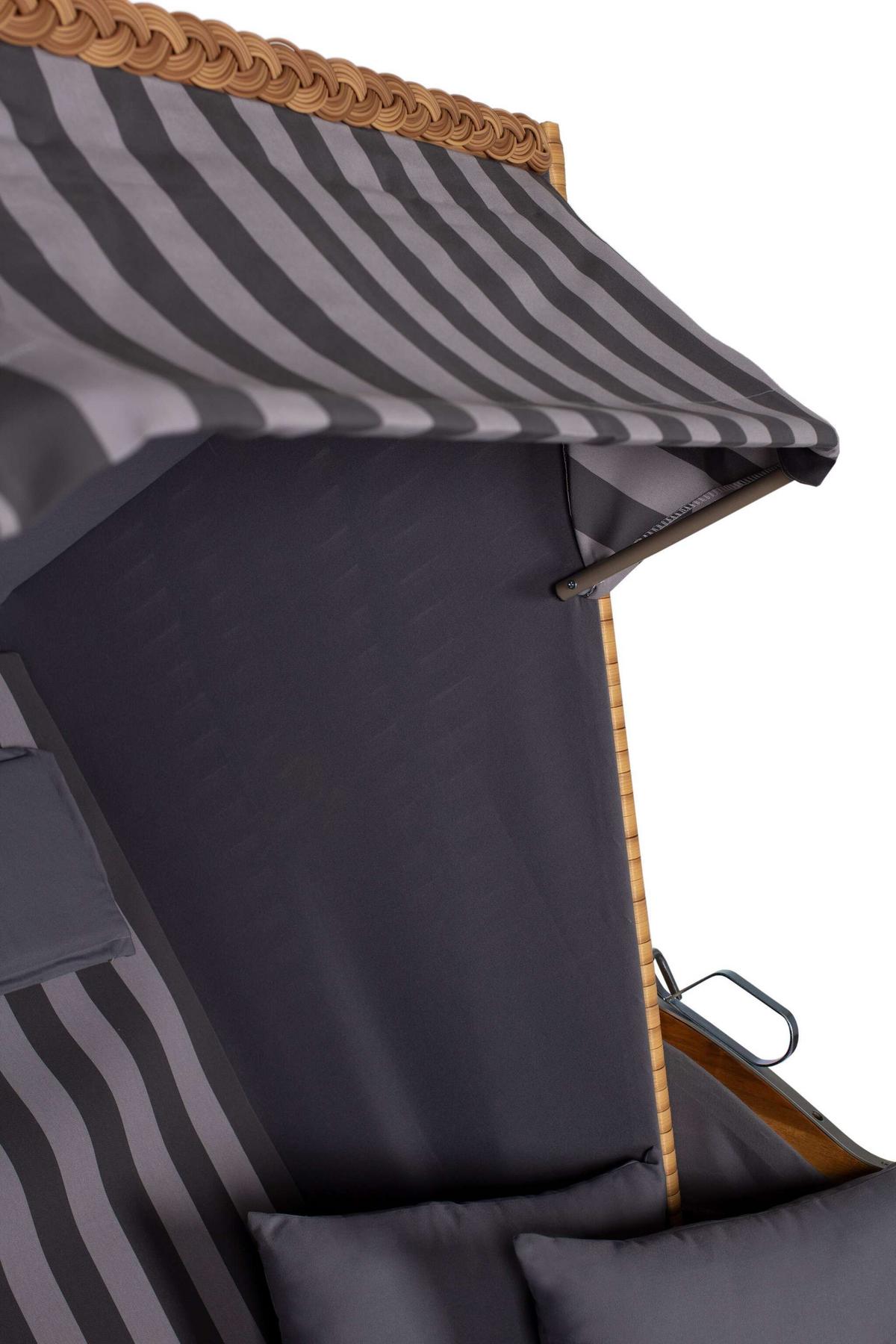 Strandkorb Trend 10 Natur - Naturfarben, LIFESTYLE, Holz/Textil (120/165/80cm)