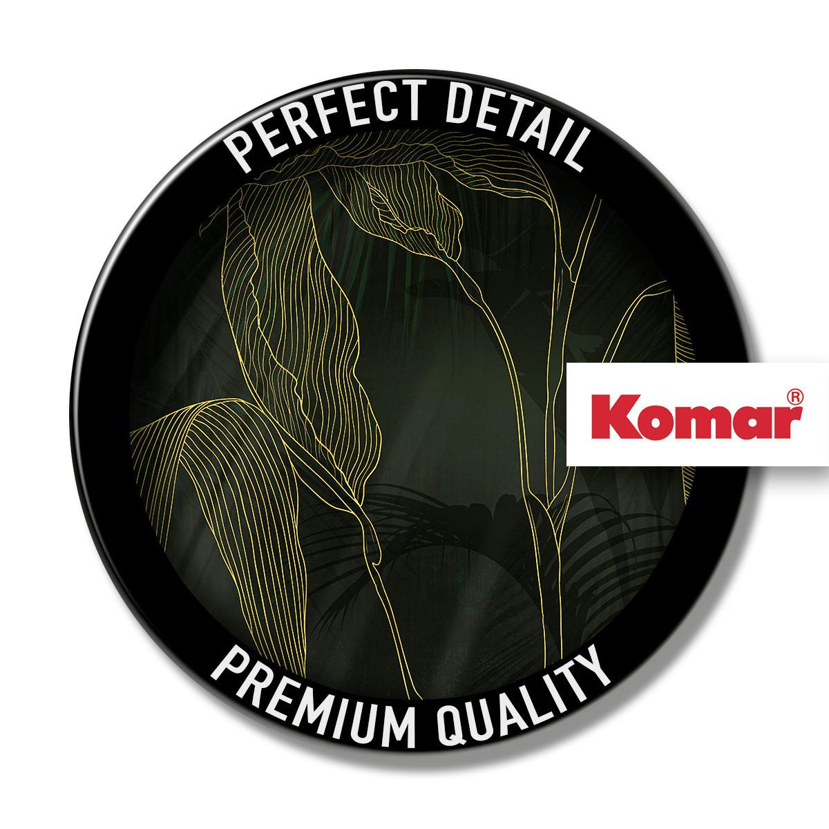 Vliestapete Darkest Green - Gelb/Schwarz, Basics (400/250cm) - Komar