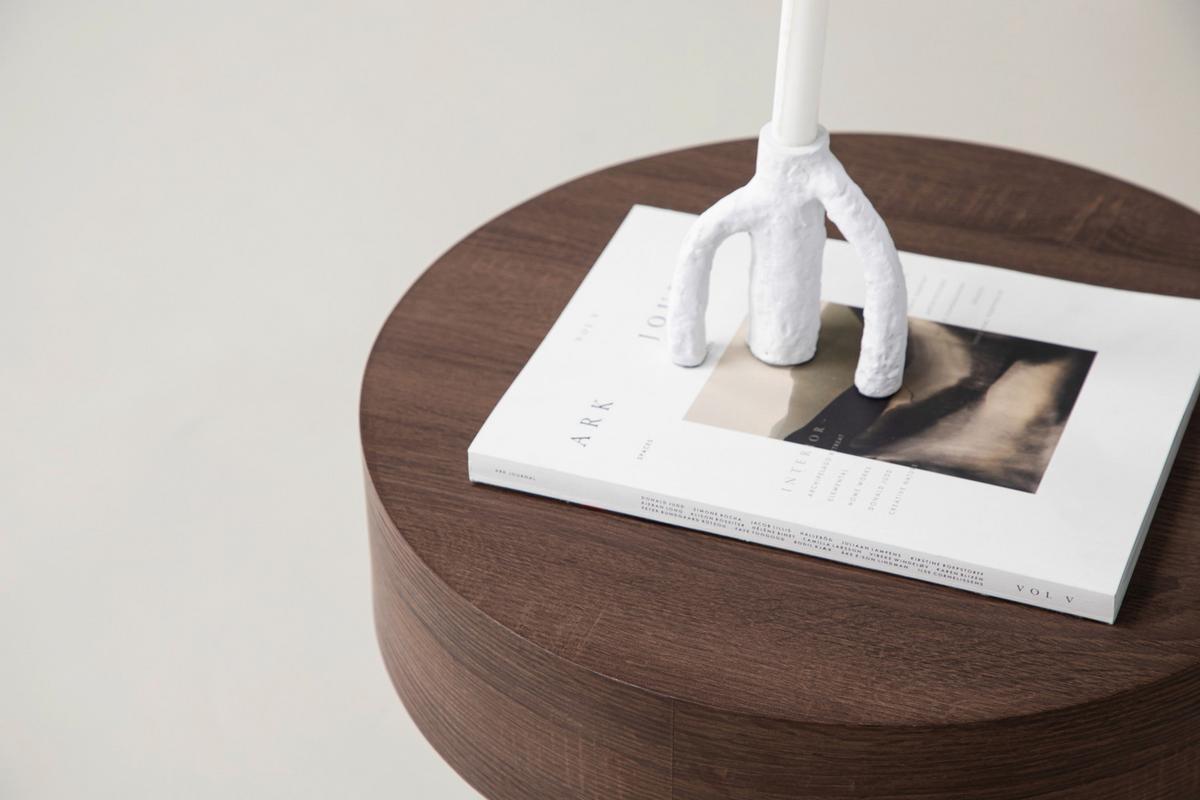 Beistelltisch Malung - Braun, Design, Holzwerkstoff (50/50/40cm) - Livetastic