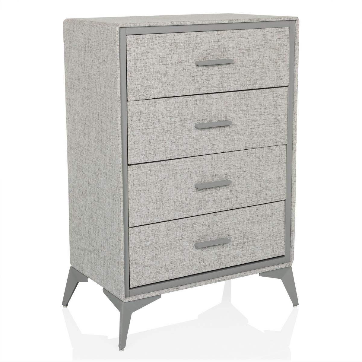 Kommode Skuffy Grau B: 60 Cm - Grau, MODERN, Textil (60/90/35,5cm) - MID.YOU