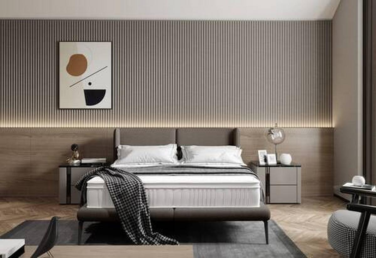 Polsterbett Tessina Now Or Never - Dunkelgrau/Creme, MODERN, Textil (180/200cm) - Livetastic