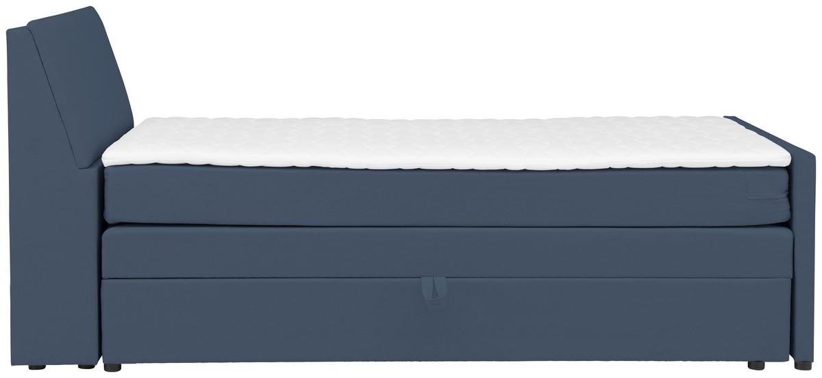 Boxspringbett Mit Bettkasten Nida 100x200 Cm Blaugrau - Blaugrau, MODERN, Holz/Textil (100/200cm) - MID.YOU