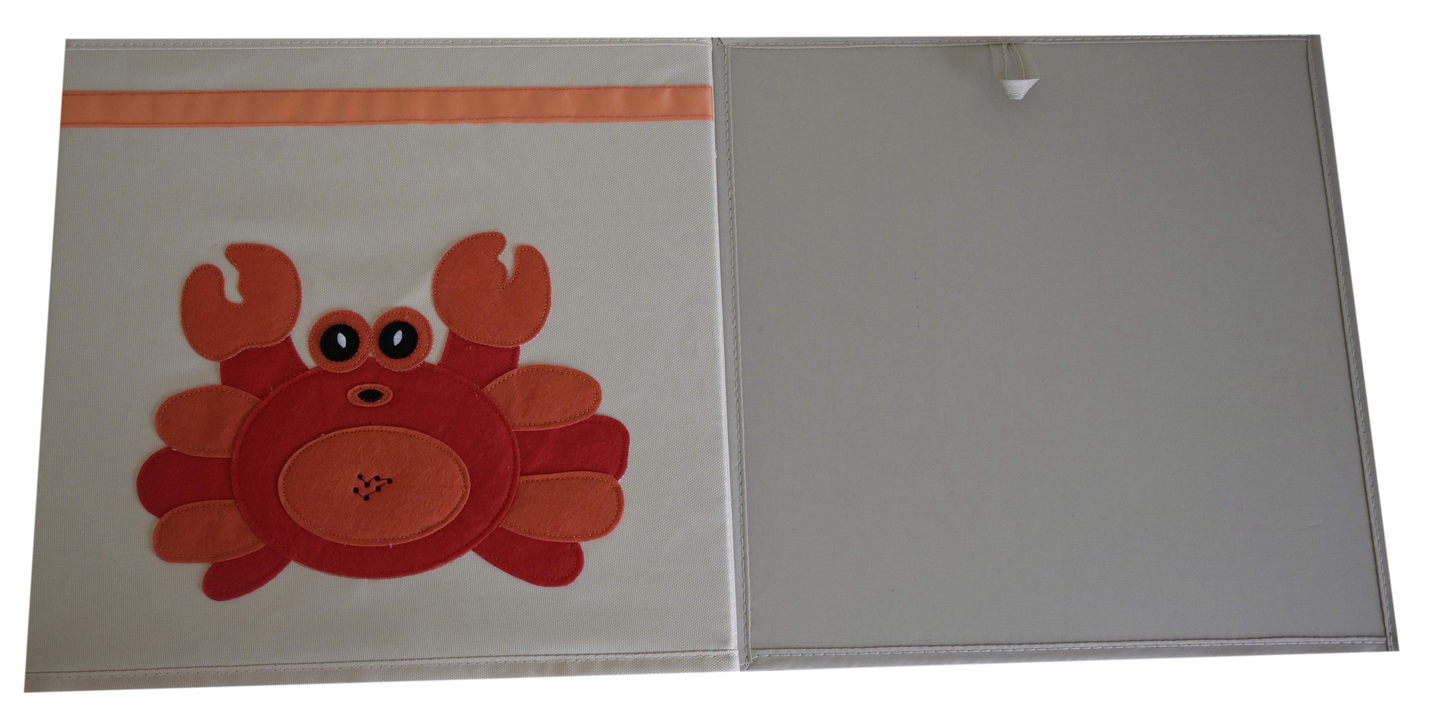 Skladací Box Peter - Ca. 34l -Ext- - krémová, kartón/textil (33/32/33cm) - Modern Living