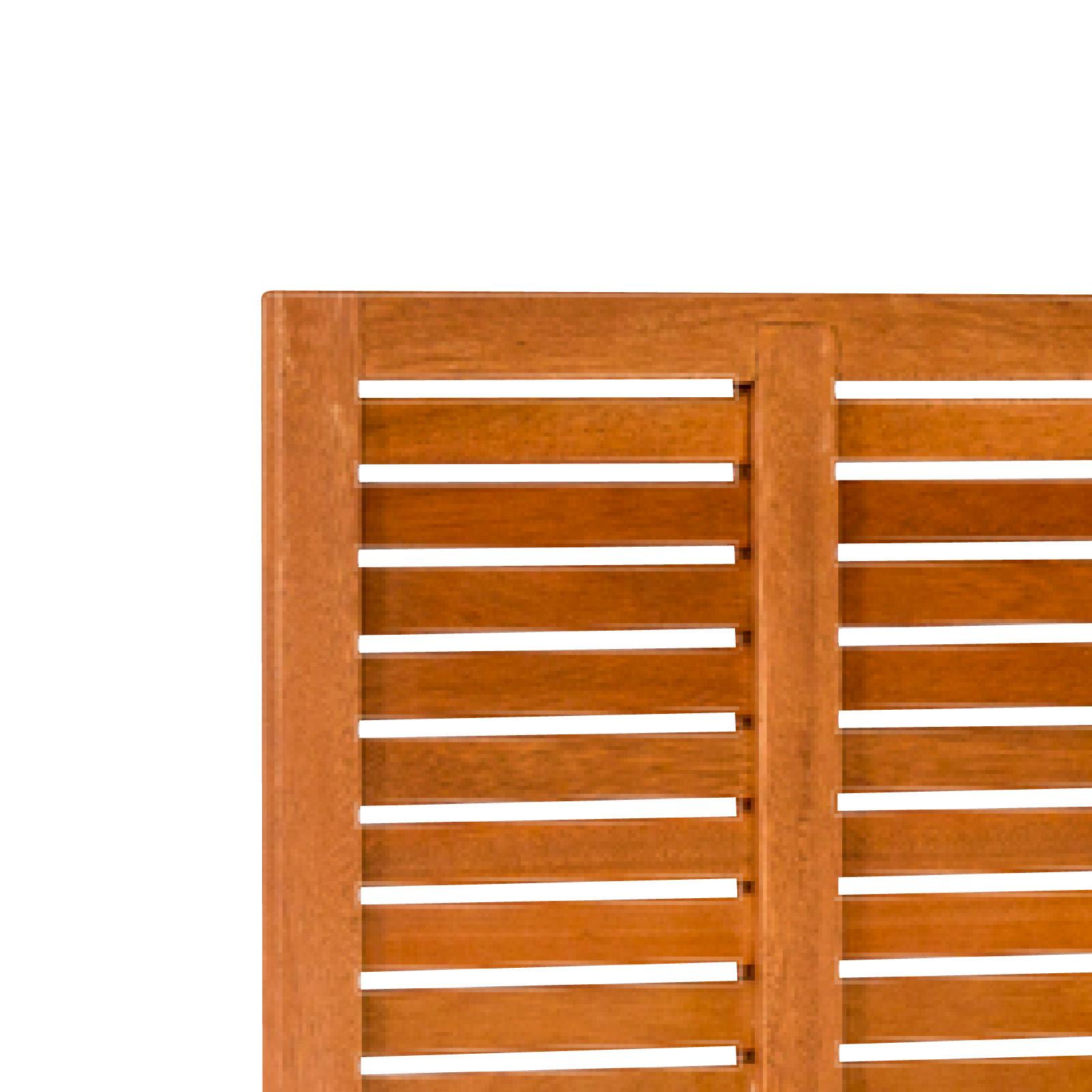 Paravent B: 150 cm 3 Paneele Echtholz Naturfarben - Naturfarben, KONVENTIONELL, Holz (150/170/1cm) - Gardenson