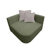 Sofa Zuri Grün/Creme, B: 110cm - Creme/Schwarz, Trend, Textil (110/75/115cm) - Livetastic
