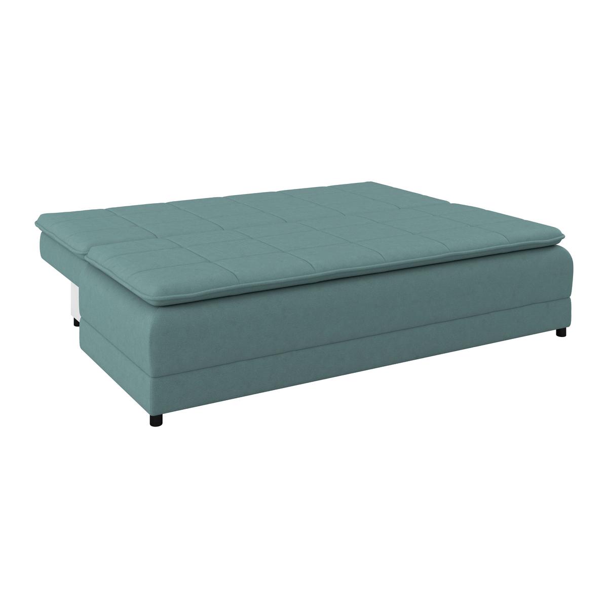Schlafsofa Alice - Türkis/Schwarz, MODERN, Textil (202/73-92/105cm) - Luca Bessoni