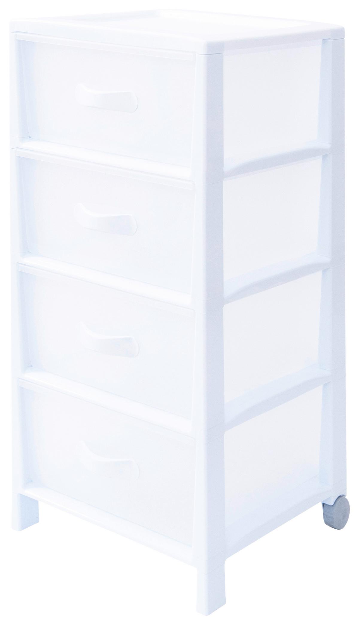 Allzweckwagen Futura Mit 4 Fächern Kunststoff B: 39,5 Cm - Weiß, Basics, Kunststoff (38/39,5/76cm)