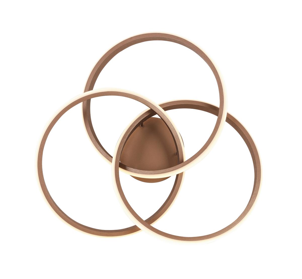 Stropní LED svítidlo ANTOR, Ø: ca. 55cm - cappuccino, Moderní, kov/plast (52/15/49,5cm) - Premium Living