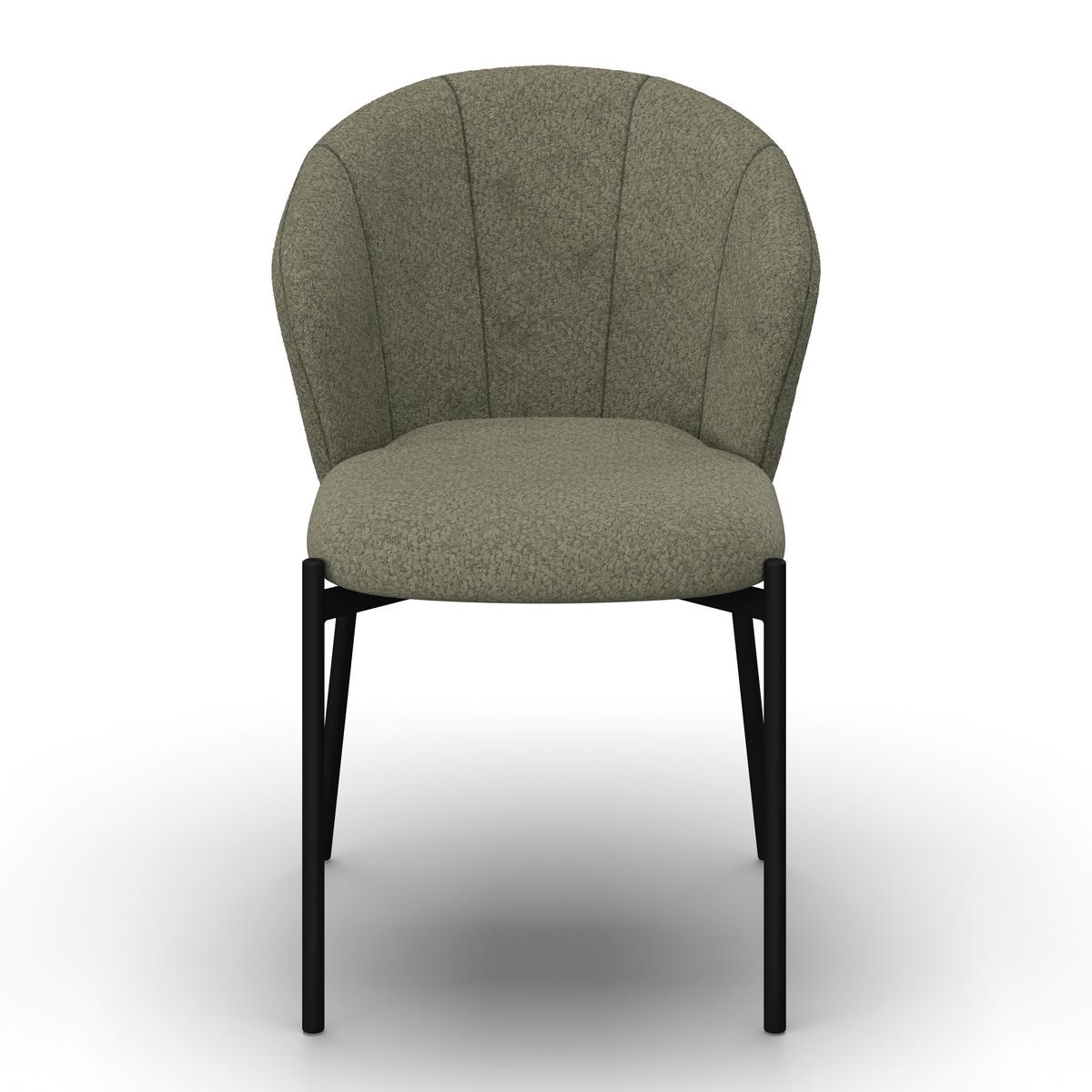 ŽIDLE ZOEY - černá/zelená, Moderní, kov/dřevo (48/79/61cm) - Bessagi Home