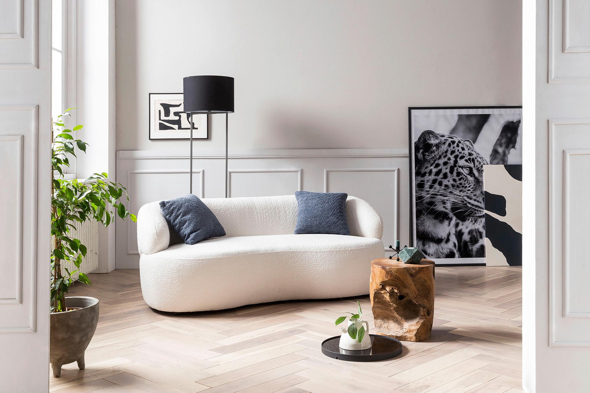 2-sitzer-sofa Weiß B: 170 Cm - Schwarz/Weiß, MODERN, Textil (170/70/95cm) - Livetastic